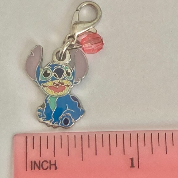 Vintage Disney Lilo & Stitch Alien Clip On Charm Purse Bag Zipper Pull Signed - Picture 6 of 7
